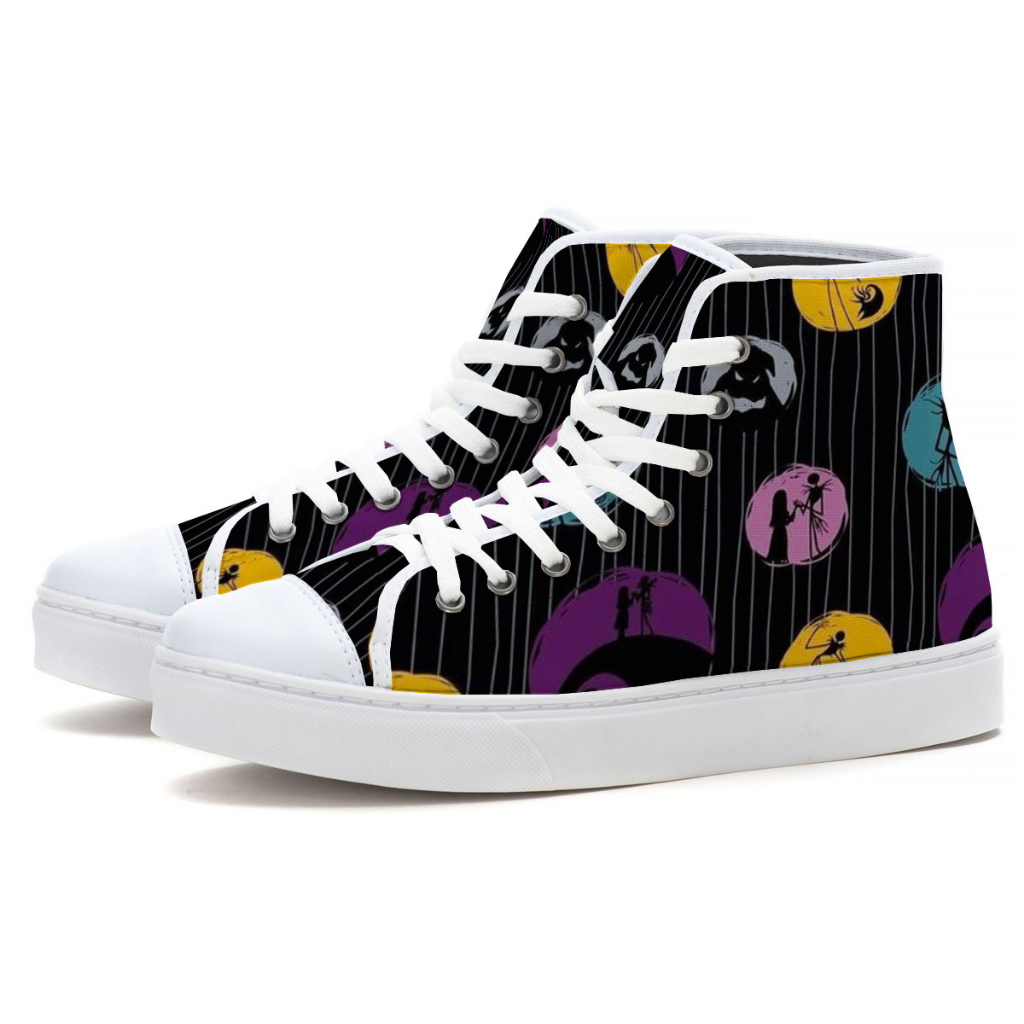 Tênis Cano Alto Feminino Jack and Sally Filme Pronta Entrega