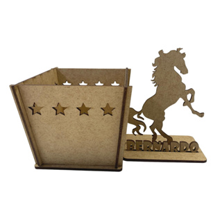 15 Centros de Mesa Cachepô Cavalo Country Personalizado MDF CRU em Oferta na Shopee