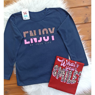 Camiseta Infantil Feminina Manga Comprida 12 - 14 anos