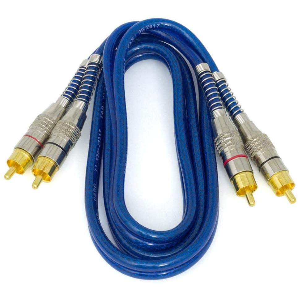 Cabo RCA 1 Metro Dupla Blindagem 5mm Vermelho em Oferta na Shopee