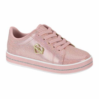 Tênis Infantil Menina Molekinha Verniz Glow- Rosa