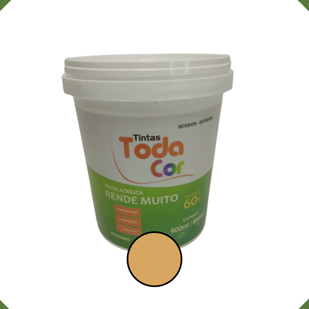 Tinta Alto Rendimento Acrílica Interno/externo TodaCor 900ml Cor Camurça