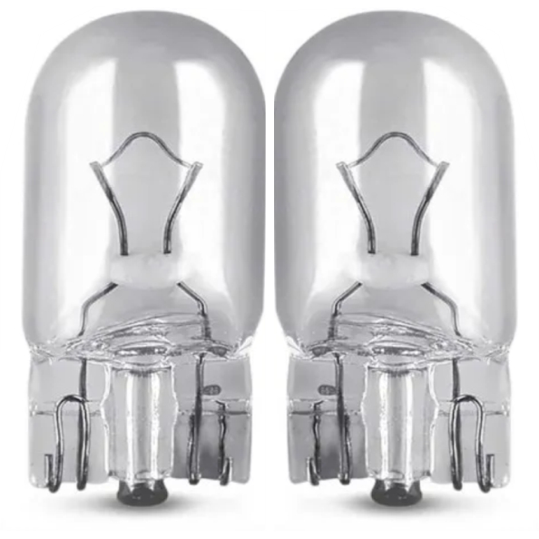 Par Lâmpada Pingo T10 12v Comum Lanterna Farolete Placa Teto Cristal/Ambar