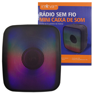 Caixa de Som Bluetooth LED RGB Mp3 FM SD Pendrive em Oferta na Shopee