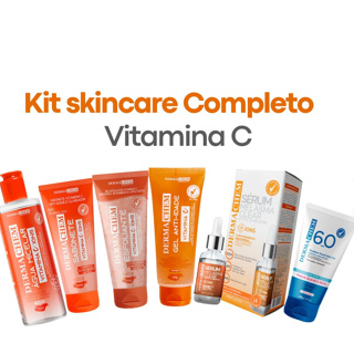 Kit Skincare Completo com Vitamina C para peles com Melasma e mais Protetor Solar Dermachem