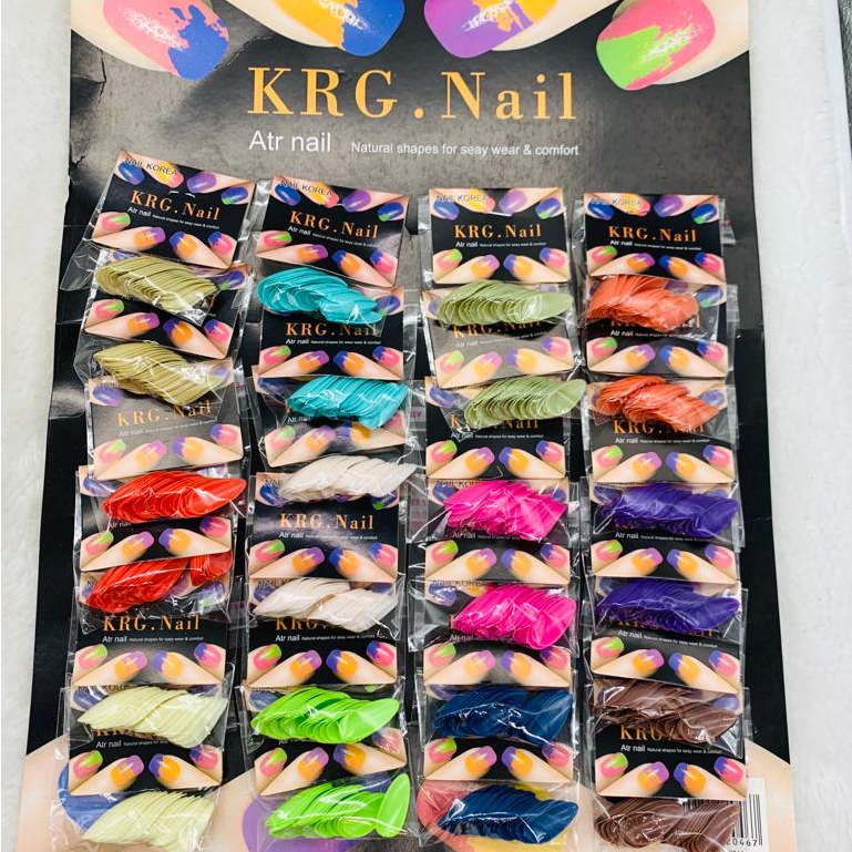 60/120 pecas Unhas Postiças Tips Quadrada Brancas Modelos Aleatorio em Oferta na Shopee