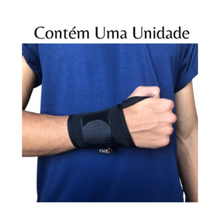 Munhequeira De Pulso Ajustável Com Polegar Punho Neoprene Bilateral em Oferta na Shopee