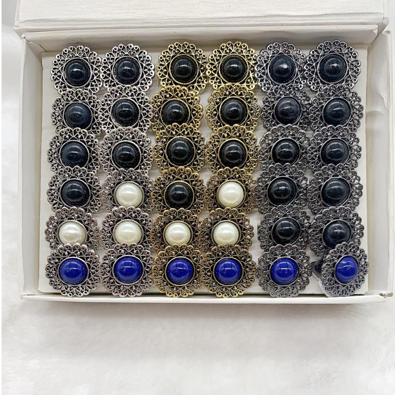 Kit 36 PCS/caixa Anel Feminino De Metal Resistente A Desgastes Para Atacado Revenda em Oferta na Shopee