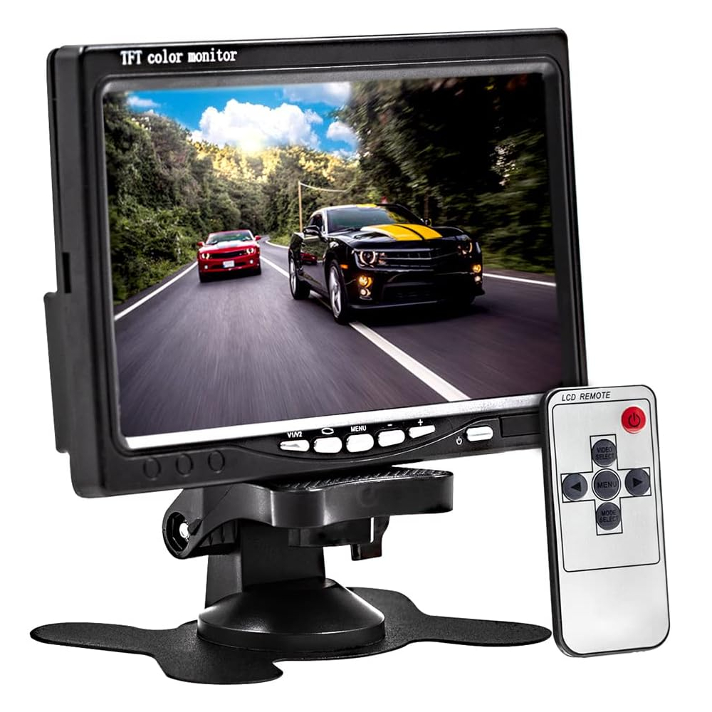 Monitor Lcd Hd 7" Polegadas Tela Portátil Hdmi Vga E Av