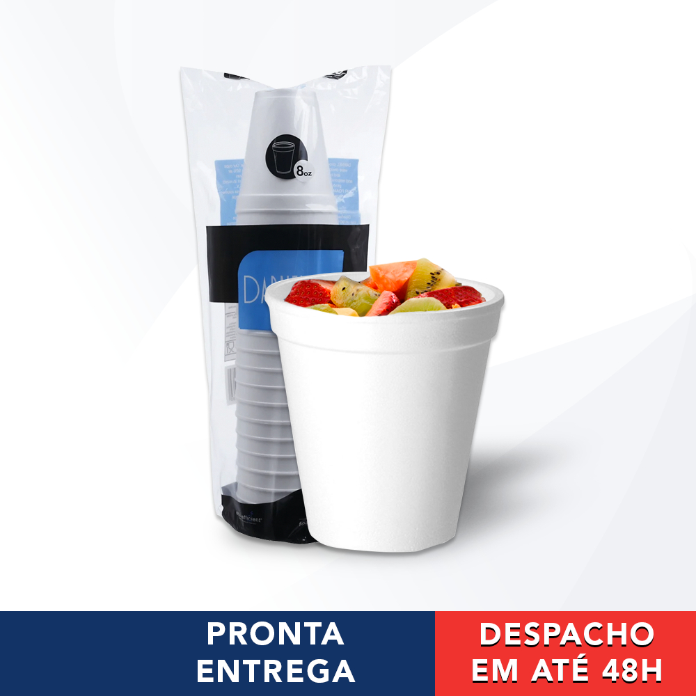 20 Potes Térmicos Isopor 237ml Redondo Para Caldo Açaí Sobremesa Sorvete - Darnel