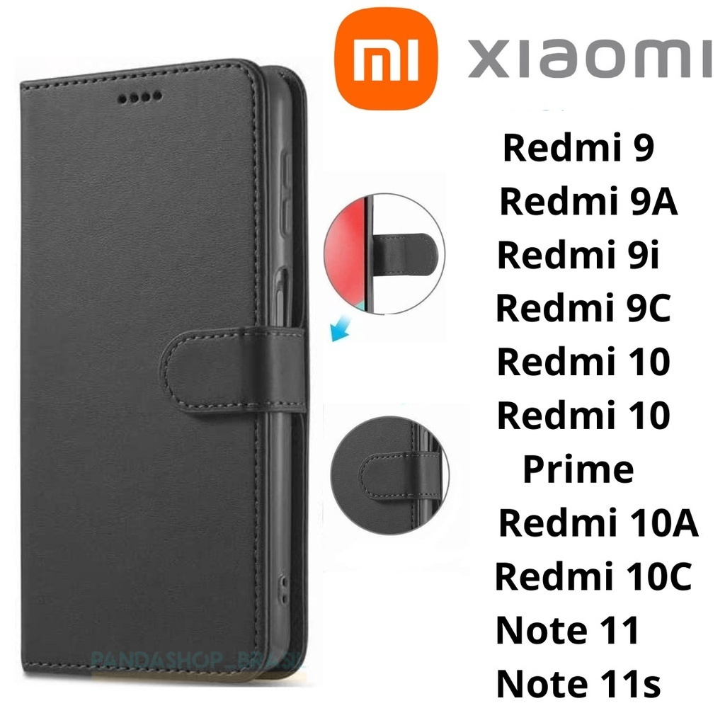 Capa Carteira Redmi Xiaomi Note 8 Note 10 Note 9 / Note 9s/ Note 11 4g/ 12c / Poco x4 pro/ Poco x3 x5 c55 Porta Cartão