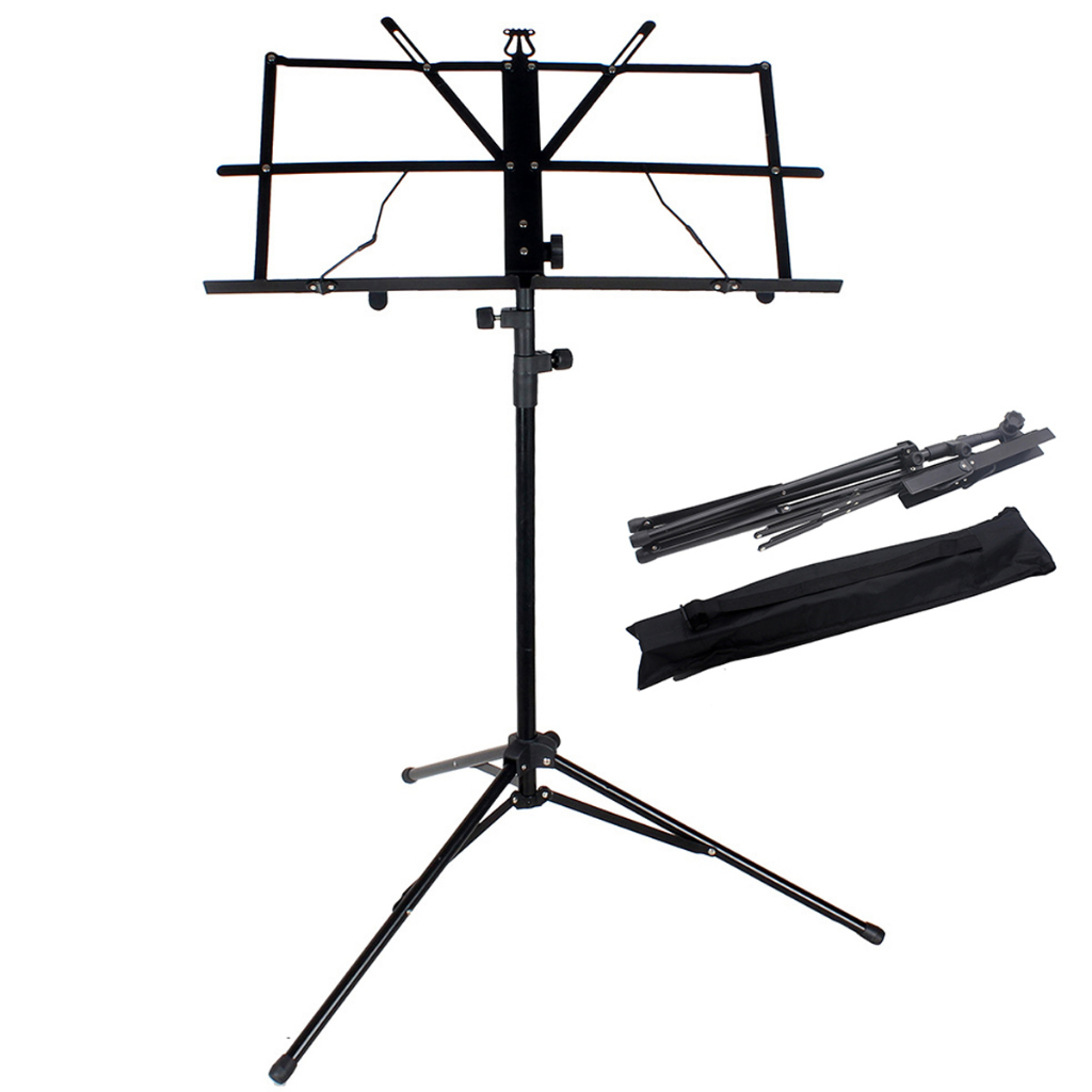 Estante p/ Partitura Suporte Pedestal Dobrável com Bag