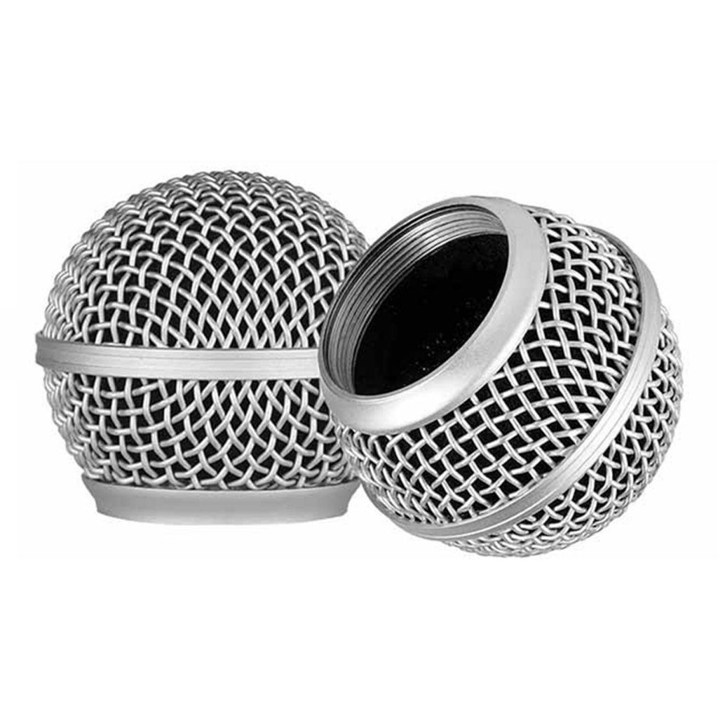 Kit 2 Globo Metálico P/ Microfone Sm58 Beta 58 Shure Leson..