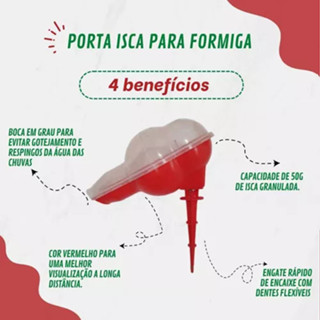 Porta isca veneno formigas + proteção do jardim contra formiga