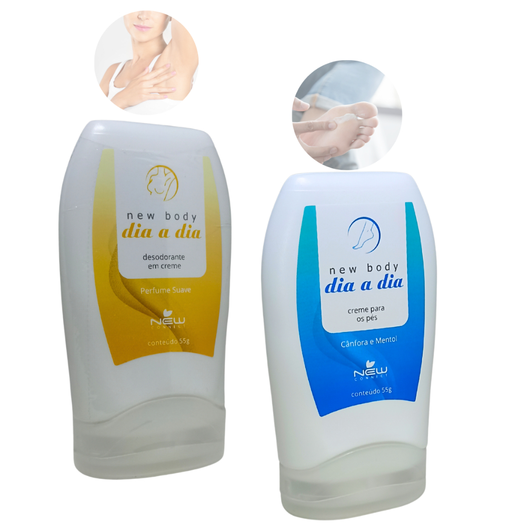 Kit 2 Creme Acaba Com Suor Mau Cheiro Nas Axilas E Pés Chulé