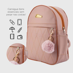 Mochila Feminina Pequena Mochilinha Mini Estilosa Faculdade Escola Promoção
