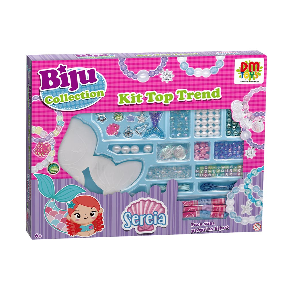 Biju Collection Top Trend Miçangas Brinquedo Meninas Sereia - Dm Toys