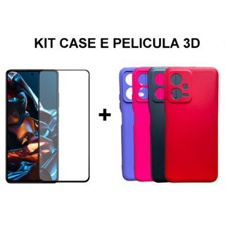 Capa Capinha Silicone Aveludada Xiaomi Poco X5 5G Case E Película 3D Para Xiaomi Poco X5 5G