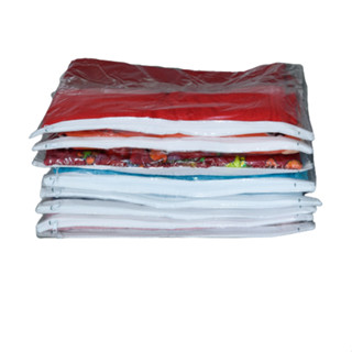 Kit 10 Organizadores para lençol 45 X 37 De Pvc Com Ziper