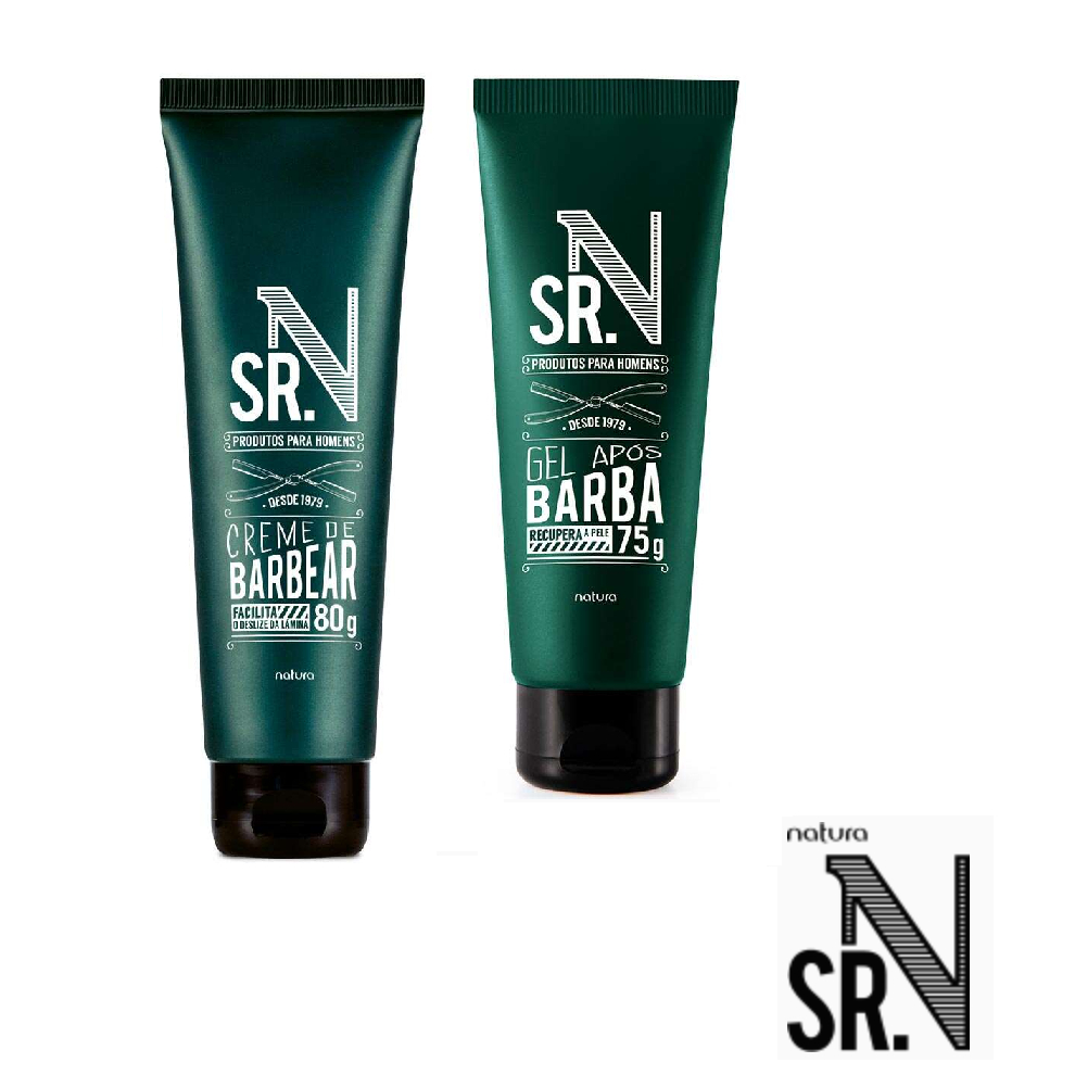 SR. N Produtos Para Barbear - Creme Espumante 80g - Gel Pós-barba 75g