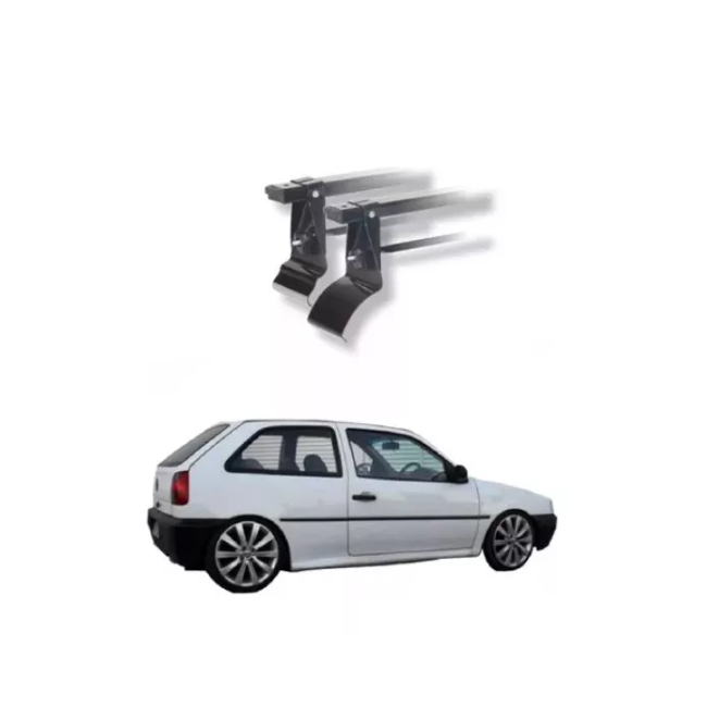 Rack De Teto Automotivo Gol G3 - 2 Portas - Preto