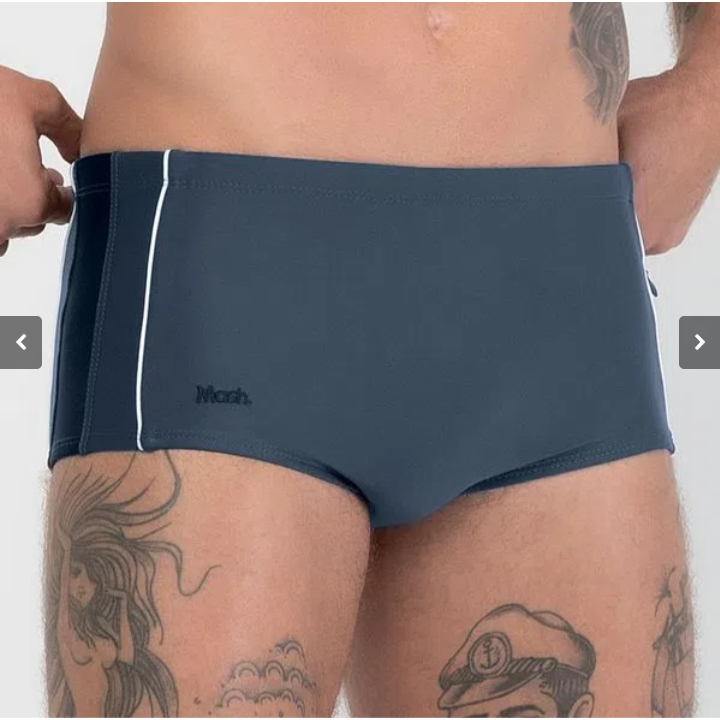 (Mash)-Sunga Lisa Com Recorte Bolso Lateral Mash Referencia -303.50