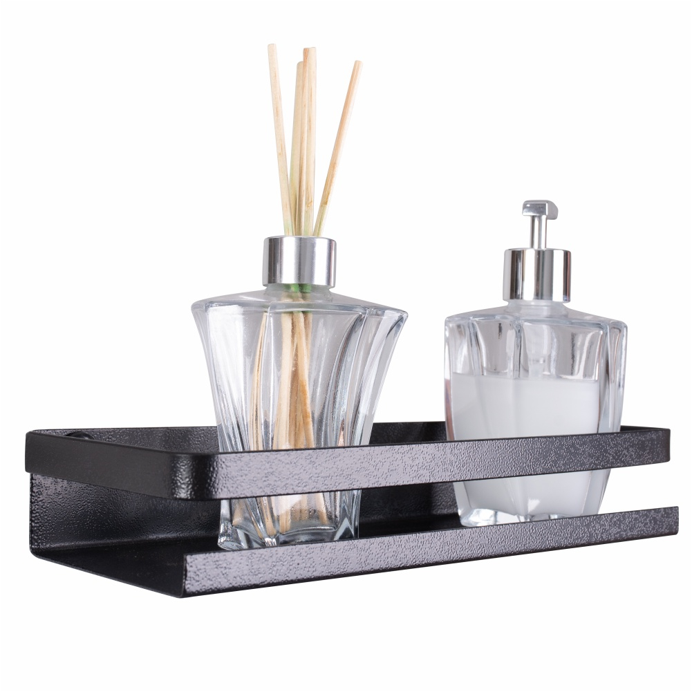 Prateleira De Utensílios Tempero Cozinha Preto Fosco 60cm