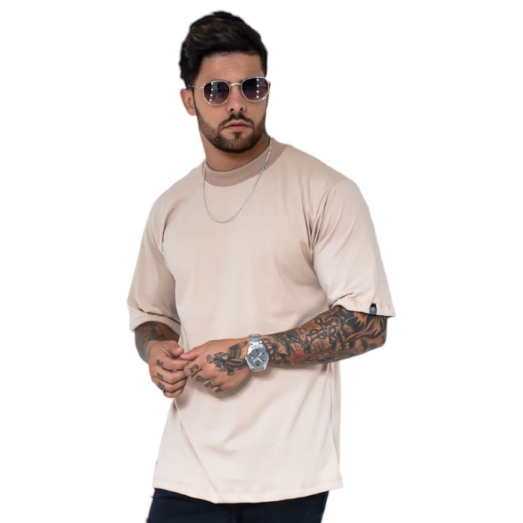 Camiseta Masculina Oversized Mangão Street Gola Média Máximos em Oferta na Shopee