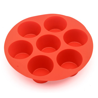 Forma Assadeira silicone Air Fryer Fritadeira 7 Cavidades Antiaderente para Cupcakes Muffins Mini Bolo com Forno e Altas temperaturas até 230C Livre de BPA