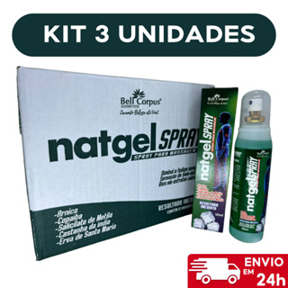 Kit 3 - Gel Massageador Natgel 120g Spray - Bell Corpus