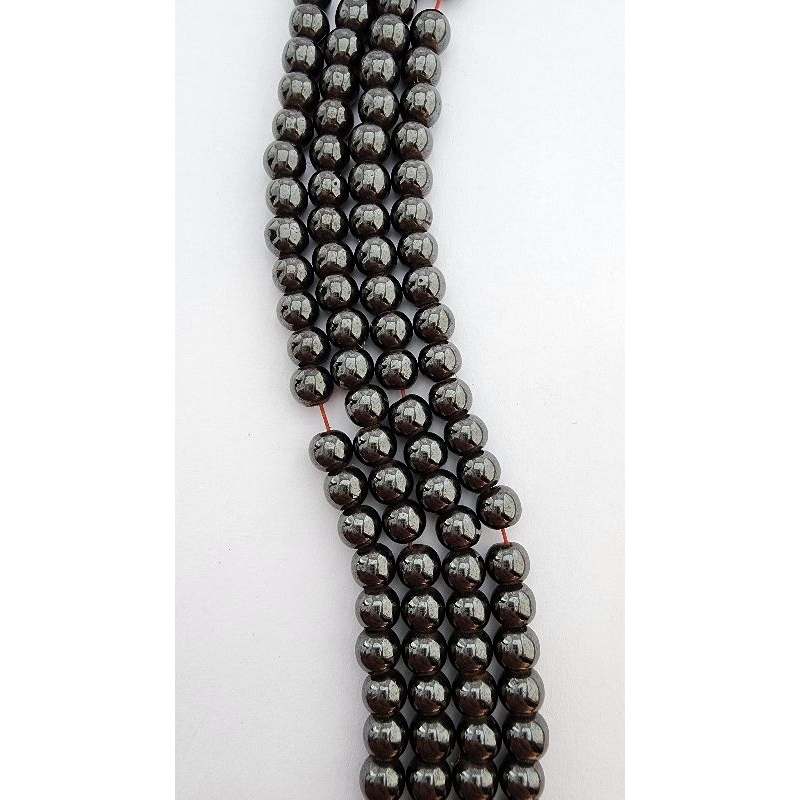 fio de hematita magnética  6mm com 140 unidades em Oferta na Shopee