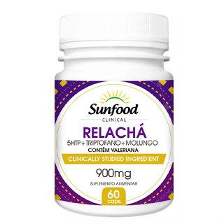 Relachá 5HTP + Triptofano + Molungo 900mg 60caps Sunfood