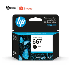 Cartucho HP 667 Original 3YM79AB Preto p/ Deskjet 2376, 2776, 6476, 5076, 5276