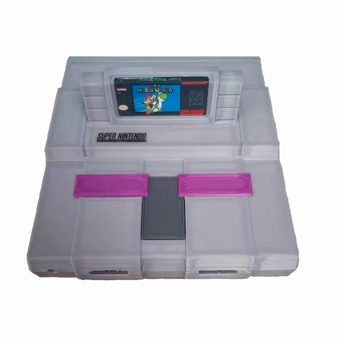 Case estilo Super Nintendo SNES mini para MQX MX9 ou Aquario modelo 4 USB, com sistema fecha fácil