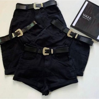 Shorts jeans com cinto feminina