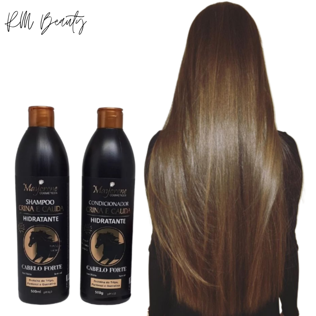 Kit Shampoo e Condicionador Maycrene Crina e Cauda 500ml