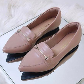 Sapatilha Mocassim Nude Sandália Feminino Espuma no Calcanhar