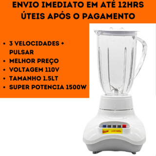 Liquidificador Brisa 1500ml com 3 Velocidades 110V - 220V
