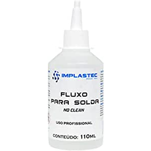 Fluxo Para Solda Líquido Incolor 110ml No-clean Implastec