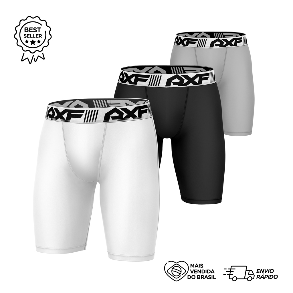 Kit 3 Cuecas Ciclista Long Leg Microfibra Original