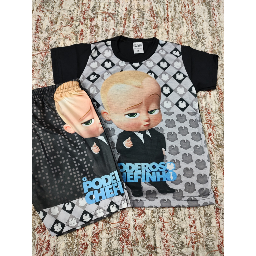 Conjunto menino temático poderoso chefinho passeio confortável aniversário em Oferta na Shopee