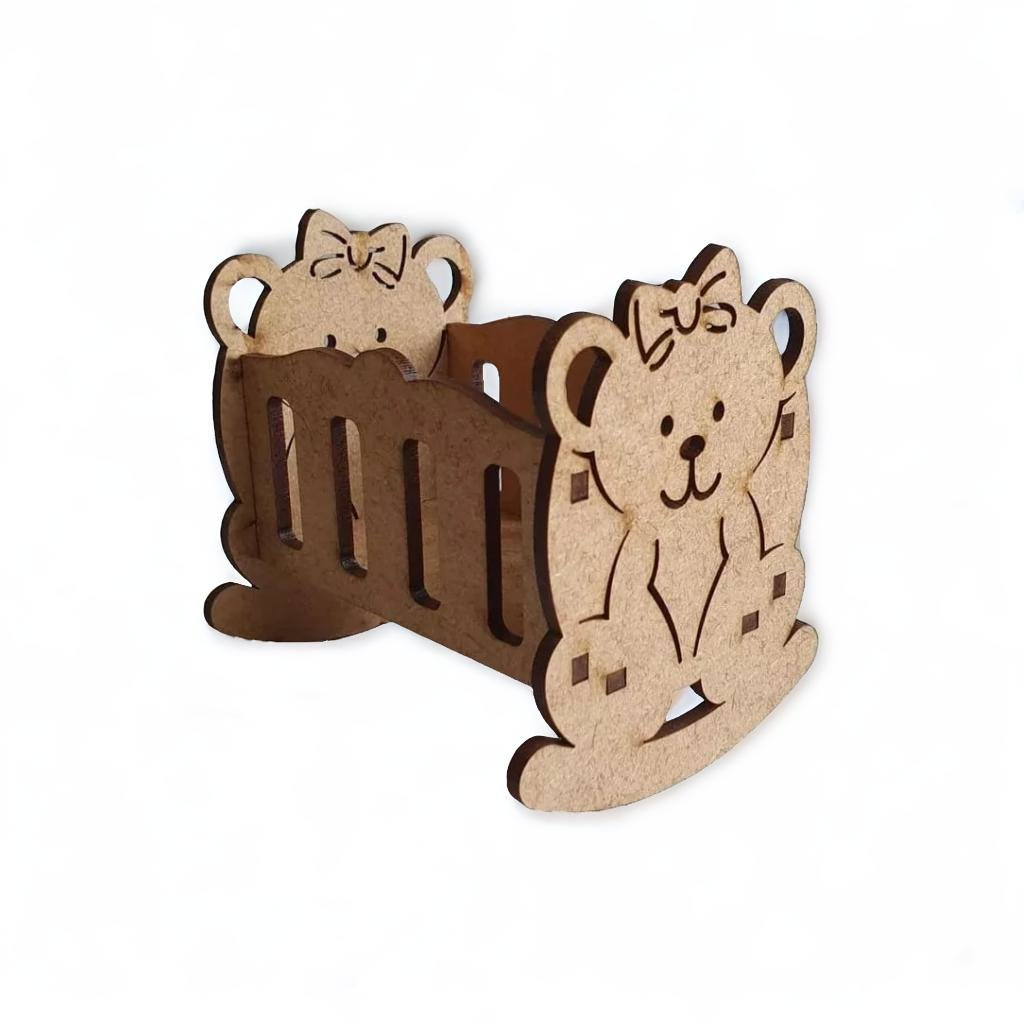 kit com 10 unidades de Lembrancinha de nascimento/ chá de bebê em MDF , bercinho em Oferta na Shopee