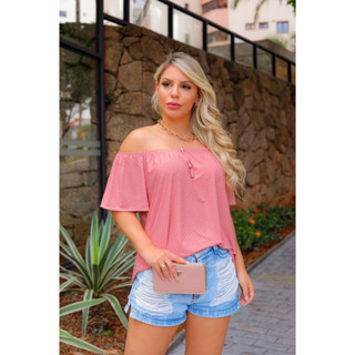 Blusa Ciganinha Com Manguinha de Liganete Estampada ou Lisa