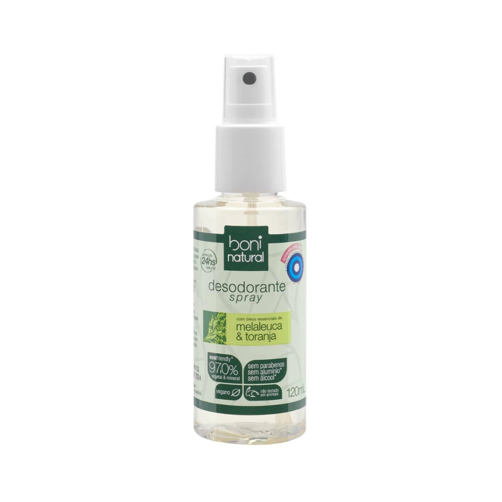 Desodorante Spray Boni Natural Melaleuca E Toranja 120ml