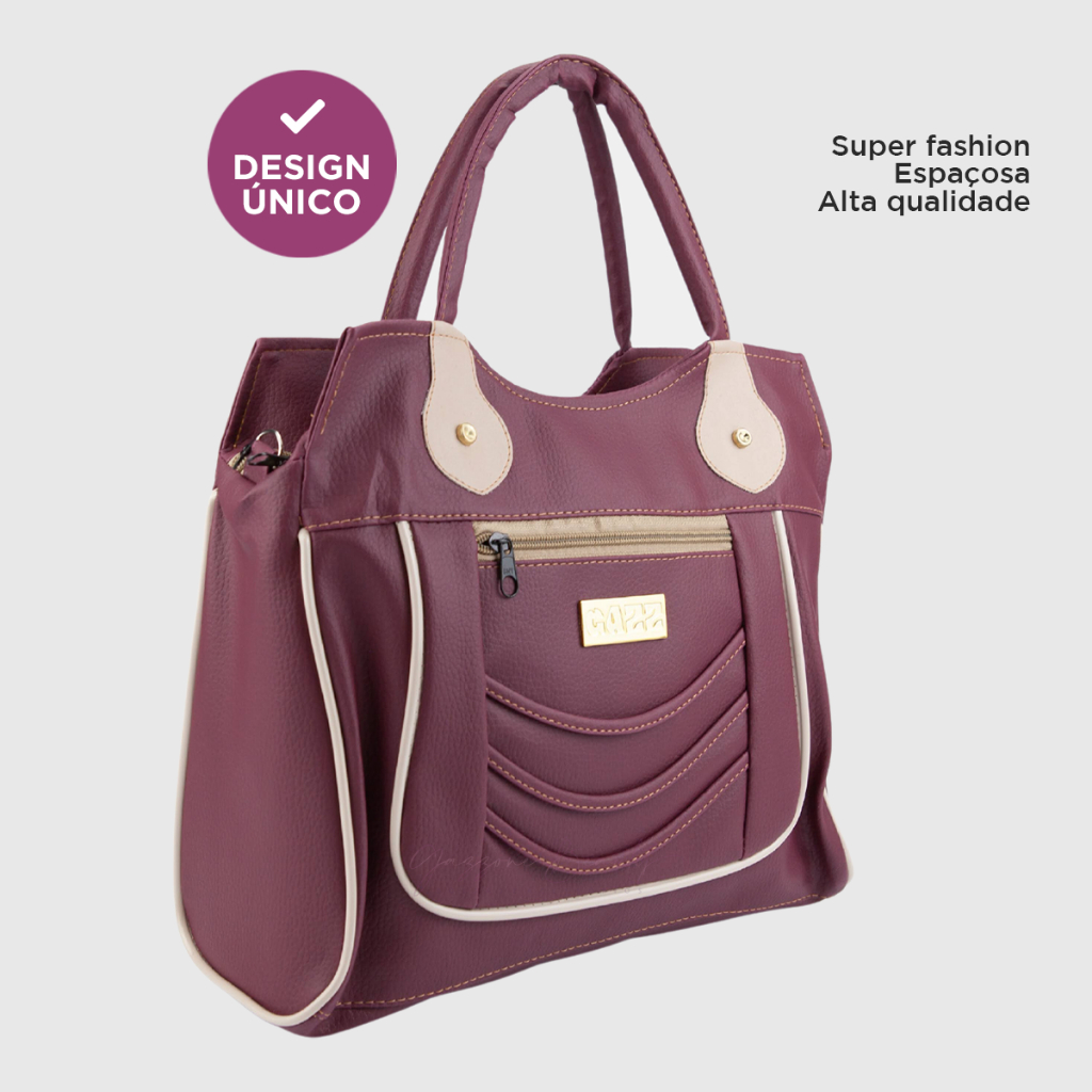 Bolsa Feminina De Ombro e Transversal Couro Reforçado Lançamento