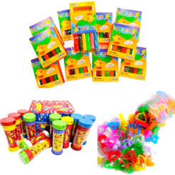 Kit Lembracinha Infantil 25 Massinha de Modelar + 25 Bolha de Sabão + 50 Cortadores Moldes Prenda