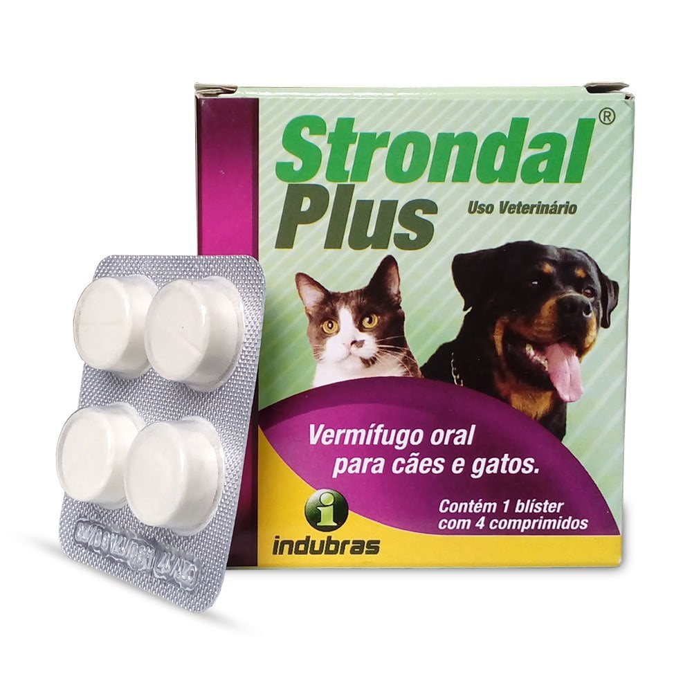 Vermífugo Strondal® Plus - Indubras | Para cães e gatos em Oferta na Shopee