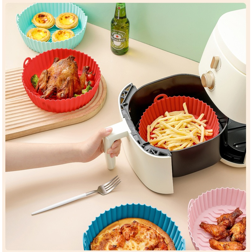 Forma de Silicone Flexível para Fritadeira Air Fryer Forno e Microondas