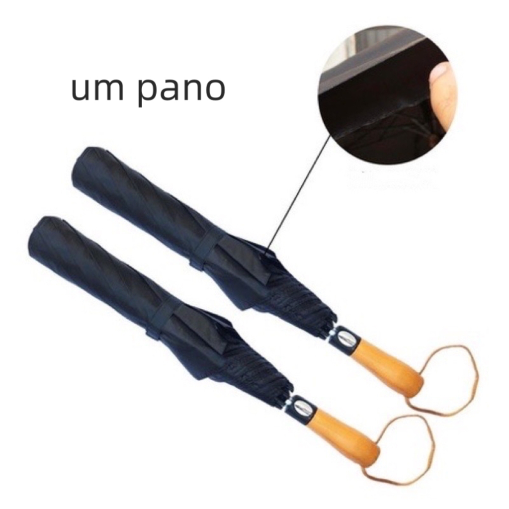 Guarda Chuva Grande Contra Vento Automático Tecido  Reforçado