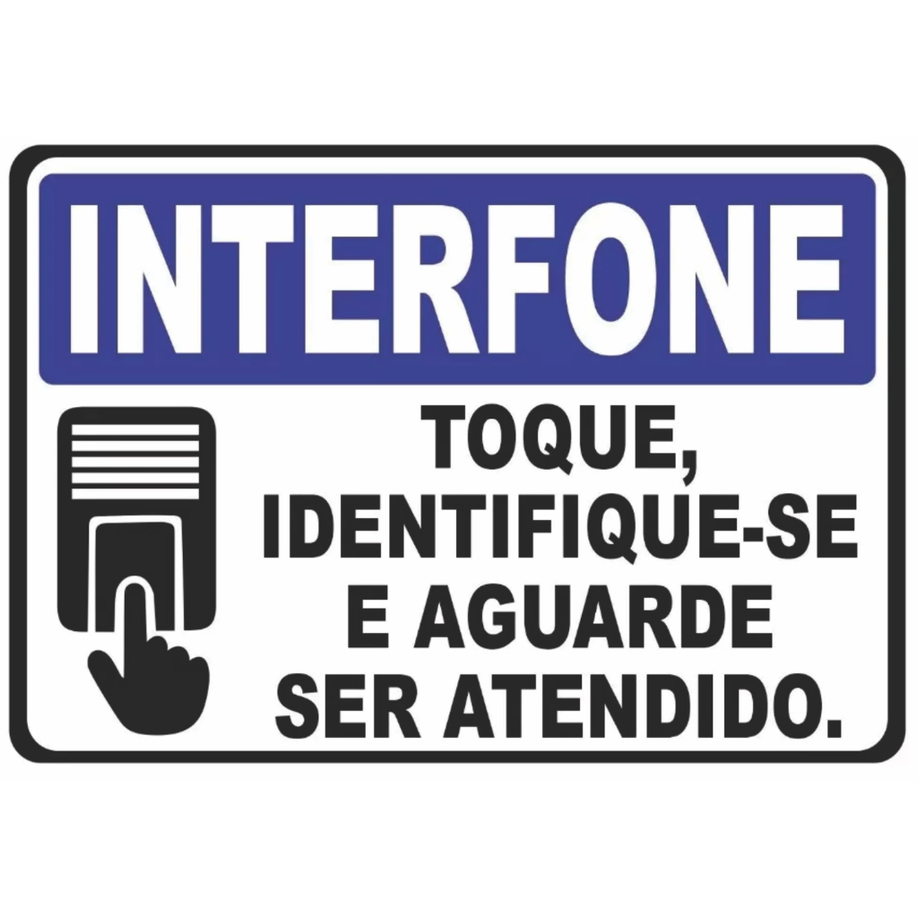 Placa Sinalização Condomínio Portaria Interfone Informação